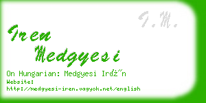 iren medgyesi business card